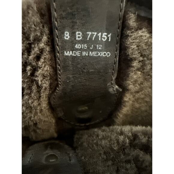 Frye Women's Melissa Button Tall Boots US 8B Shearling Lined Brown Leather - Picture 10 of 15